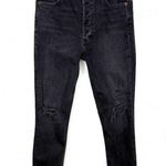 AGOLDE Nico High Rise Slim Denim Jeans Cotton Stretch Destroyed Button Fly 26 Photo 2