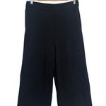 Boden Pants Womens 8 Black Wide Leg Cotton Capri Gauze Coastal Minimalist Beach Photo 0