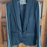 Pam & Gela Rate Wool Blazer with racing striped sleeves size 8 Photo 0