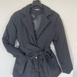 Fandy Lokar  belted puffer jacket Women’s Size M Black Bust 40in  Very New Photo 0