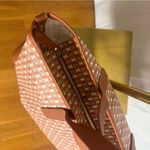 ban.do “Throw Stuff In Here” Tote Bag Orange Geo Print Shoulder Bag Large Brown Photo 2