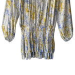 Current Air Anthropologie  Dress Women's Size M Blue Yellow Long Sleeve Boho NWT Photo 5