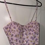 ZARA woman’s floral print linen blend crop top Photo 1
