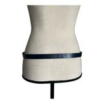 Women Blue Purple Patent Reversible Slim Belt Photo 2