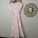 Anthropologie NWT Short-Sleeve V-Neck Pleated Midi Dress pineapple size small Photo 9