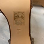 Benjamin Walk Lilibet Champagne Glitter Sculptured Heel Sandals Silver 7.5 Photo 5