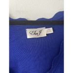 Eliza J Cobalt Blue Scalloped Hem Fit & Flare Knitted Sweater Dress Sz Large Photo 5