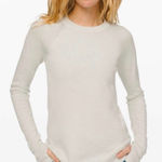 Lululemon Womens Sit in Lotus Sweater in Heathered Light Ivory Size 10 Photo 0