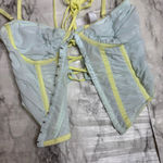 Urban Outfitters  out from under UO Modern Love Ruched Pastel Corset blue small Photo 6