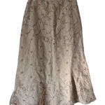 J.Jill Brown Floral Embroidered Midi Skirt Petite Small Y2K Boho Summer Size undefined Photo 0