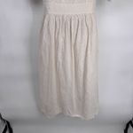 Simple Retro Milkmaid Prairie Country Dress Womens M White Lace Cotton Pearl Size M Photo 6