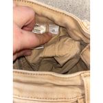 risen tan flare jeans raw hem 28 stretch distressed spots shown on leg Brown Photo 5