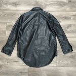 Wilfred  By Aritzia Vegan Leather Shirt Jacket Black Shacket‎ Size Small Photo 5