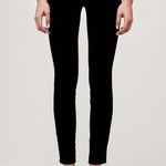 L'Agence  Marguerite Velvet High Rise Jean Stretch Skinny Noir Black US 26 Photo 0