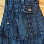 L.E.I. Y2K Denim Shortalls Women’s Sz Med Overalls Bib Shorts Boho 2012 Grunge Blue Photo 2