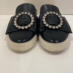Karl Lagerfeld Elle Paris Black Mules Slides Jewel Embellished Women's 6 Photo 1