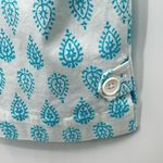 Talbots Perfect Skimmer stretch aqua blue paisley print cropped casual pants 6 Photo 6