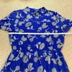 Lulus NWOT  Floral Dressed Up Royal Blue Floral Print Midi Dress Photo 3