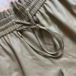 Zenana Outfitters Faux Leather Shorts Olive Green Size Medium Photo 1