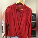 Nice dressy long sleeve blouse ๐น๐น๐น Red Size M Photo 4