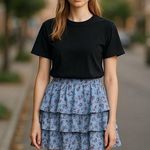 ZARA Romantic Tiered Layered Mini skirt Spring Summer Vacation Photo 0
