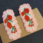 Romwe  Anime 2pcs Floral Embroidery Hair Clip - 261 Photo 0