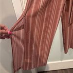 MONTEAU Rose Striped Sleeveless Jumper Size L Leg Slits Sash at waist Beach Fun Pink Size L Photo 3