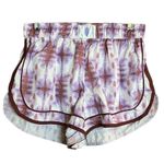 Free People Movement Varsity Blues Pink and White Printed Shorts -Sand Storm Photo 0