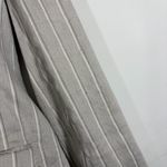 Vince Theory Blazer Double Breasted Tailor Jacket Striped Linen Size 8 Photo 12