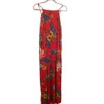 ASOS  Pleated‎ Cami Maxi Dress Red Floral Print Photo 9
