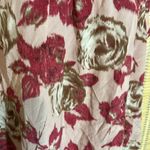 Talbots Pink Red Brown Large Roses Floral Sleeveless 100% Silk Tank Top 14 Photo 3