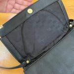 Michael Kors Michael Korn Black Leather Clutch Shoulder Bag Purse Gold Hardware, Size M Photo 9