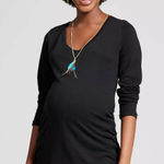 Isabel Maternity Long Sleeve T Shirt Scoop Neck Black Size undefined Photo 0