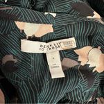 Derek Lam 10 Crosby Scribble Printed Dress size 6 Silk Button Front Ties Green Photo 12