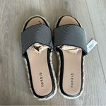 Torrid NWT! Single Band Espadrille Platform Slide Women Sz 9.5 Black & White Photo 8