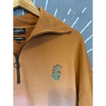 NWT Carbon38 Ombré French Terry Half Zip Cactus Brown Size XS Photo 7