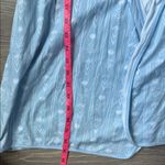 Lake Pajamas Pima cotton Robe in French Blue Watercolor Stems Small Photo 5