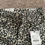 ZARA Cropped Cheetah Jeans  Photo 1
