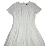 J.Crew NWT Midi in Ivory Embroidered Chiffon Short Sleeve Dress 6 Photo 3