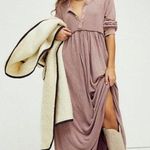 Free People NEW  Size Medium Marissa Henley Dress Maxi Waffle Knit Photo 0