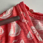 Vineyard Vines  Boat Pattern Scoop Neck 3/4 sleeve top slit hem spring summer S Photo 5