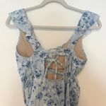 A pea in the pod NWT  Ruffled Maternity Floral Swimsuit Light Blue Size S Photo 3