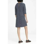 Banana Republic  Navy Blue Floral 3/4 Sleeve Crew Neck Shift Dress 8 EUC Photo 2