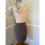 Escada Blazer Two Button Blouse Dress Suit Gray Tweed 36 Small Photo 2