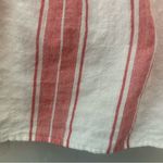 Loft  red white striped shimmer tiered peplum babydoll tank top size medium Photo 10