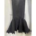 Hidden Black Bell Bottom Flare Leg Ruffle Fringe Denim Jeans Size 31 Grunge Goth Photo 5