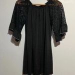 Winwin  Black Solid Lace Tunic Size Small / Medium Photo 0