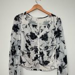 Free People  Floral Long Sleeve Ruched Blouse Photo 1