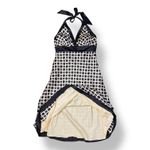 Issue New York Vintage Y2K Black White Silk Halter Party Dress Size 12 Photo 5