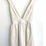 Lac Bleu 🤍Pearl White Mini Dress With Plunge Neck🤍 Photo 0